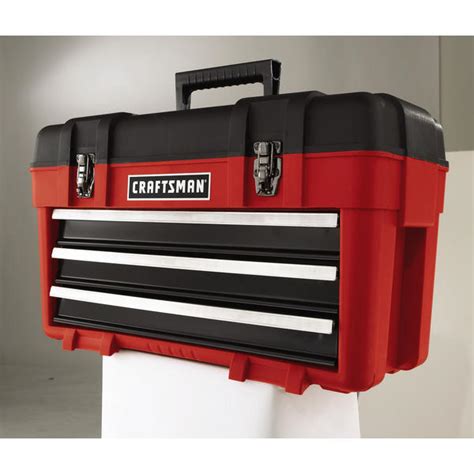 craftsman 3 drawer plastic metal portable chest tool box|craftsman 3 drawer portable chest.